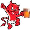 Avisa Adesivo Devil with Beer - 10,5x10,5cm