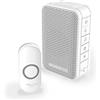 Honeywell Home DC313N Honeywell 3 Series Campanello portatile, Led e pulsante verticale, 150 m, Bianco