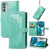 Fertuo Cover per Motorola Moto G52 / Moto G82, Custodia Portafoglio a Libro in Pelle Flip Cover con Porta Carte, Chiusura Magnetica [Disegni di Mandala] Case Antiurto per Moto G52 / G82, Verde