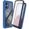 XINNI Cover per Oppo Reno8 Lite 5G(Reno 8 Lite)/OnePlus Nord N20 5G, Protezione Schermo Integrata 360 Gradi Antiurto Custodia, Rugged Doppia Faccia Bumper Trasparente Full Guscio Fronte Retro Case