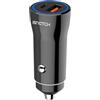 ISNATCH ALIMENTATORE DA AUTO 1 TYPE-C PD + 1 USB QC 3A 36W NERO