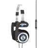KOSS Porta Pro Mic - Cuffie Audio con Microfono, nero e argento, m
