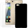 MILEGAO Huawei P8 Lite 2015 Custodia +2 PZ Pellicola Protettiva Vetro Temperato, Paraurti Ultra Sottile Antiurto Morbido TPU Silicone Cover per Huawei P8 Lite 2015 (5")