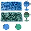ANBOSE Perle di ceralacca,ANBOSE 200 PCS blu cielo + 200 PCS verde pino perline di cera per sigillare, kit di sigillo di cera per inviti