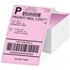 Phomemo Etichette Rosa 4x6 500 per Spedizione - Compatibili Con MUNBYN, Phomemo, Polono - Termiche Senza BPA per DHL, UPS, DPD - 100 x 150 mm