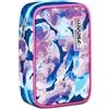 SJ Seven Seven Astuccio Scuola Speed Case, Viola Fucsia Verde, Custom Cloud, Portapenne Mono Scomparto Con Plance Amovibili e Penne, Matite, Colori, Accessori Zaino, Elementari, Medie, Bambina