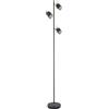 LEDKIA LIGHTING Lampada da Terra 3 Faretti Cano Nero per Sale, Soggiorno, Cucina, Camera
