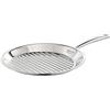 Lagostina Accademia Lagofusion Grill Bistecchiera In Acciaio Inox 18/10 Ø 28 cm, Pentola Induzione Gas e Forno fino 250 °C, Finitura Lucida Esterna, Satinata Interna, Manici Rivettati, Fondo 5 Strati
