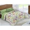 BIANCHERIAWEB Quilt Trapuntino Piumino Estivo 100gr/mq Microfibra Diadema Ginko Matrimoniale Verde D6
