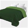 Corredocasa Trapunta 4 Stagioni Made in Italy Piumone Autunnale Invernale Imbottitura 340gr/mq Coperta in Morbida Microfibra di Poliestere Casa (Verde Chairo/Verde Scuro, Singolo 160x260)