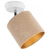 Light Home LH Light-Home Lampade a Parete - Lampadari Moderni Collezione Milano - Applique da Parete Metallo con Paralume - Interni Lampada a Muro - Lampadario da Soffitto Diametro 15cm - Beige con Bianco