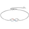 POPLYKE Cavigliera dell'infinito per donne Argento 925 Chakra Infinity Gioielli Regalo per ragazze