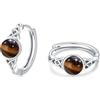 CUOKA MIRACLE Orecchini a cerchio in argento sterling 925 di CUOKA MIRACLE con occhio di tigre e design celtico