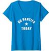 No Panties Today Retro Athletic Design S Donna NESSUN PANTALONCINO Maglietta con Collo a V