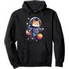 Cosmic Pet Explorers Shiba Inu Astronauta Galleggiante nello Spazio Cane Carino Felpa con Cappuccio