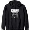 Design Fire Fit Camicie da basket mamma per donne Cool Basketball Shirt Mom Felpa con Cappuccio