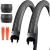 ZUKKA Pneumatici per bici da corsa, 28 pollici, 2 pezzi, pieghevoli, 700 x 35 C, 37 - 622, per bicicletta, mountain bike, mountain bike