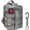 QIYUANT Borsa di Primo Soccorso Molle Tactical, Smontabile EMT Borsa con Moschettone Marsupio Emergenza Sacchetto Medica Auto Casa Escursionismo Alpinismo Campeggio Sportiv All'aperto Rovine Verdi