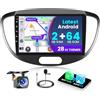 Fuluku 2+64G Android 13 autoradio per Hyundai i10 2007 2008 2009 2010 2011 2012 2013 con Carplay Android Auto Senza Fili, 9 pollici Schermo Stereo con Bluetooth/WiFi/GPS/Backup Camera/FM/RDS/SWC