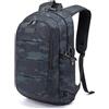 Tzowla Zaino Porta PC Universitari Uomo e Donna,Zaino da Viaggio Impermeabile Antifurto di Ricarica USB e Serratura per Notebook da 17/17,3 Pollici,Zaino da Giorno Sottile Lavoro Business-BluCamo