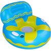 Queta Materassino Piscina,Materassino Amaca Galleggiante Adulto,Poltrona ad Acqua con Portabicchieri e Maniglie, Materassino ad Aria per Piscina Adatto ad Adulti e Bambini