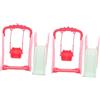 Vaguelly Set Di 2 Mini Altalena E Scivolo Per Casa Delle Bambole Decorazioni Realistiche Per Giocattoli Accessori Per Bambini 16cm Altalena Scivolo Giocattolo Da Giardino Per Bambini Abs Multi Color