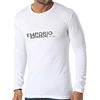 Emporio Armani Maglietta Uomo 111023 2F725, T-Shirt Manica Lunga, Girocollo, Veste Aderente (Bianco, L)