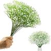Yhjxly Gypsophile - Set di 20 fiori artificiali bianchi gipsofila, decorazione per matrimoni, bouquet da sposa, bianco