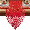 NIEITRK Tovaglia Natalizia - Copertura Runner da Tavola in Pizzo Elegante , Decorazioni Festività & Addobbi Classici per Pranzi di Natale