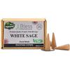 Bless International Bless-International White Sage 100%-Natural-Incense-Cones Handmade-Hand-Dipped Organic-Chemicals-Free for-Purification-Relaxation-Positivity-Yoga-Meditation The-Best-scents (20 Count)