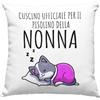 Vulfire Federa Cuscino Ufficiale per il Pisolino della Nonna - Idea Regalo Originali per Nonna - Compleanno Natale Festa dei Nonni - Arredamento Casa, Arredo Divano Letto - senza Imbottitura