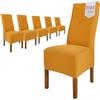 sh SCHEFFLER-HOME LIVE HOMESTYLE SCHEFFLER-Home Coprisedie Emma/Set di 6 Copri Sedie da Pranzo Elastici/Sedie da Pranzo/Coprisedie Elasticizzato in Cotone con Fascia Elastica/Coprisedie Eleganti, marrone rame