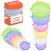 Sovica Coperchi in Silicone Estensibile per Alimenti 12 Pezzi Multicolore
