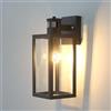 HLFVLITE Sensore Di Movimento Luce Esterna, 3 Modalità Di Illuminazione E27 Luci Del Portico In Alluminio, Impermeabile Max 100w Crepuscolo All'alba Lanterna Esterna Della Parete