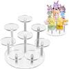 xyuayamz Espositore Acrilico Trasparente, Espositore Profumi, Figure Pop Ripiano, per Cupcake, Rossetto, Smalto per Unghie, Collezionismo, Dessert Cosmetici e Artigianato(1 Pezzi, 8 Gradini)