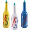Gokelomg Flair Bottle, cocktail shaker, Flair Bartender Mix Color Set di 3 flaconi da allenamento, barman e da 25 oz/750 ml (, giallo, blu)