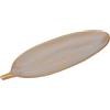 Diko.style® - Vassoi decorativi centrotavola decorativo | Svuotatasche per ingresso | Decorazione soggiorno - Decorazione sala da pranzo | Stile foglia 40x15x2,5cm (Grigio)