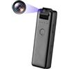 HopeGem Mini Portatile Body Telecamera - Full HD 1080P Cam - Registrazione Audio Lossless 256Kbps - Visualizzazione Del Livello Della Batteria - Registratori Magnetici/Clip-on - Ricarica Rapida Type-C