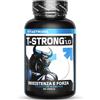 Vitastrong. Maca Peruviana Vegan con Arginina, Taurina e Zinco, T-Strong Forte Alto Dosaggio, 120 Capsule Maca Nera Extra Forte Arricchite di Fieno Greco, Ginkgo, Ginseng e Vit B6, Integratore Uomo Vitastrong