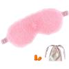 Okami Products Morbida maschera per occhi (rosa) con custodia da viaggio e tappi per le orecchie.