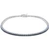 ALFIERI & ST. JOHN Bracciale tennis Alfieri & St John collezione Mirror in oro bianco con punte brinite e diamanti neri ct. 1,85