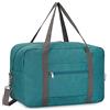 Narwey Bagaglio a Mano 40x20x25 Ryanair Borsone da Viaggio Pieghevole Aereo Borsa Palestra Borsa Weekend con Tracolla (Blu Verde)