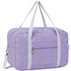 Narwey Bagaglio a Mano 40x20x25 Ryanair Borsone da Viaggio Pieghevole Aereo Borsa Palestra Borsa Weekend con Tracolla (Viola)