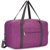 Narwey Bagaglio a Mano 40x20x25 Ryanair Borsone da Viaggio Pieghevole Aereo Borsa Palestra Borsa Weekend con Tracolla (Viola Profondo)