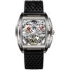 CIGA Design Serie Z orologio scheletrato a forma di tonneau, orologio automatico in lega di titanio con cinturino in silicone, un regalo prestigioso adatto sia per uomo che per donna