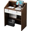 SJDUYD Banco cassa al dettaglio, tavolo da reception per scrivania per computer in legno moderno e semplice, piccolo bancone reception, per l'ufficio della clinica del negozio C,L60cm