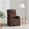 Iiaky 348463 Poltrona Massaggiante Marrone in Similpelle Poltrona Relax Elettrica con Sistema Alzapersona,Reclinabile a Letto E Seduta Ergonomica in Tessuto per Arredo Salotto,Soggiorno e Ufficio