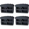 Flylin Pezzi Piedini in Gomma per Scale, 4 Pcs Tappi Interni Antiscivolo Universali, Protezione Stabile e Presa Sicura, per Scale in Alluminio e Legno, Accessori Fissaggio Tubolari Quadrati