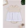 Prénatal Abito bimba bicolor bianco/beige e sangallo