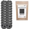 reer 20 tappi per presa elettrica originale dell'inventore della presa di corrente, colore nero